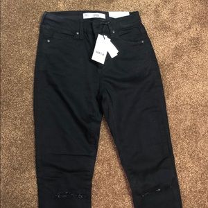 High waisted black jeans